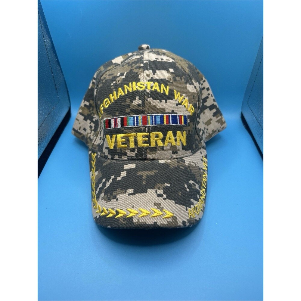 Afghanistan War Veteran ACU Digital Camo Cap Hat Embroidered Ribbon CAP782C TOPW